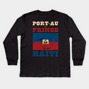 Flag of Haiti Kids Long Sleeve T-Shirt